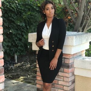 Black Two Piece Suit Set